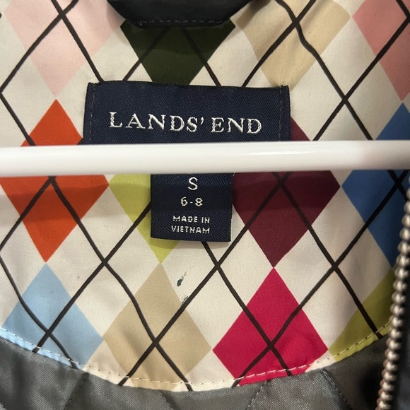 Lands' End Black Utility Jacket with Quilted Design - Picture 2 of 4